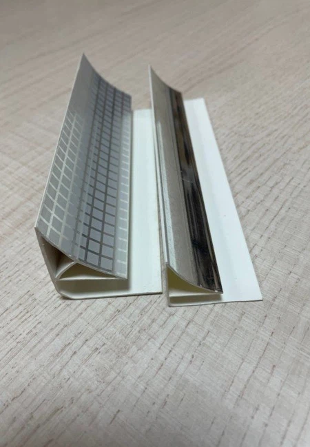 Shining hot foiled silver color PVC decoration profile