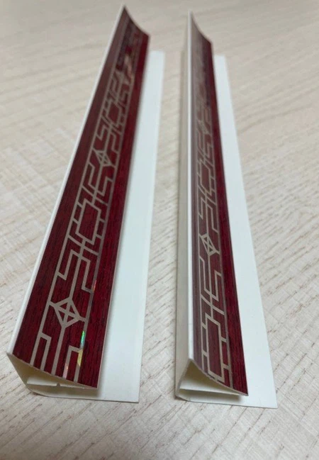 Wood color design PVC decoration line