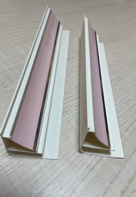 With silver line PVC profile